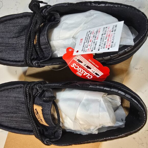 Vans Forager Low Cut Black Denim Black V3780 Men's Size 10 LOAFER BOAT SHOE NEW - Picture 6 of 13